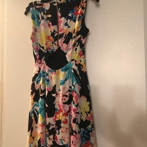 Floral dress with black background